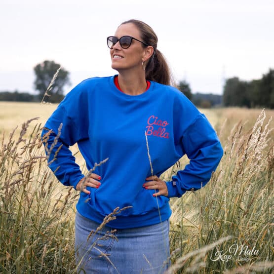 Diy Stoffe Outfit 573i French Terry Royalblau