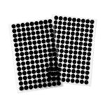 Klettpunkte – selbstklebend – rund – Ø 10 mm – Schwarz