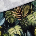 Leichter Canvas - Tropical Monstera - Schwarz