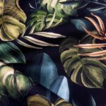 Leichter Canvas - Tropical Monstera - Schwarz