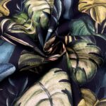 Leichter Canvas - Tropical Monstera - Schwarz