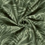 Strandtuch Frottee – Palmenblätter – Dunkles Rauchgrün