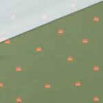 Badeshorts Stoff – Krabben – Olivgrün