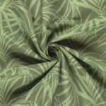 Badeshorts Stoff – Palmenblätter – Olivgrün