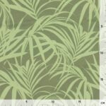 Badeshorts Stoff – Palmenblätter – Olivgrün