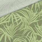 Badeshorts Stoff – Palmenblätter – Olivgrün
