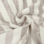 Bambus Frottee - Streifen - Cremeweiß Graubeige