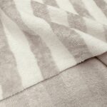 Bambus Frottee - Streifen - Cremeweiß Graubeige