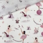 Baumwollstoff - Zauberhafte Tänzerin - Warmweiß