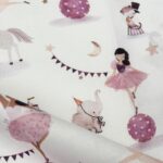 Baumwollstoff - Zauberhafte Tänzerin - Warmweiß