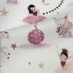 Baumwollstoff - Zauberhafte Tänzerin - Warmweiß