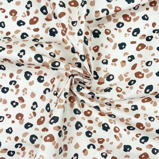 Beschichtete Baumwolle – Leo – Staubweiß