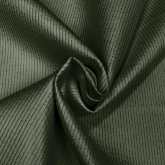 Beschichteter Mini Breitcord Leicht Elastisch Khaki Gruen
