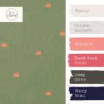 Farbkombi Badeshorts Stoff Krabben Olivgruen