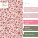 Farbkombi Baumwollstoff Bluemchen Weiss