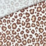 Frottee-Jersey – Leo Dots zweifarbig – Warmweiß