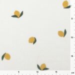 Frottee-Jersey – Zitronen – Warmweiß