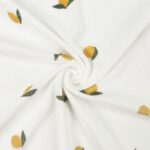 Frottee-Jersey – Zitronen – Warmweiß