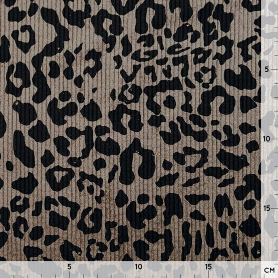 Mini Breitcord Leicht Elastisch Leo Dunkles Smoky Beige