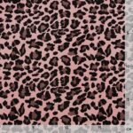 Musselin – Leo Print – Dusty Rose