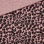 Musselin – Leo Print – Dusty Rose