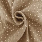 Musselin – Pünktchen – Camel Beige
