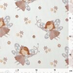Rippenjersey - Kleine Feen - Warmweiß