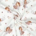 Rippenjersey - Kleine Feen - Warmweiß