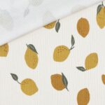 Rippenjersey – Große Zitronen – Helles Natur