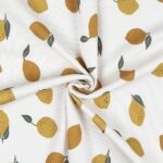 Rippenjersey – Große Zitronen – Helles Natur