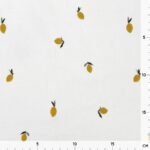 Rippenjersey - Kleine Zitronen - Warmweiß