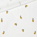 Rippenjersey - Kleine Zitronen - Warmweiß