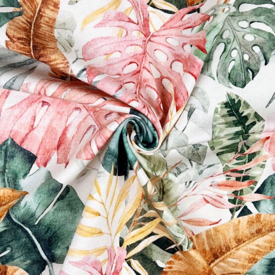 Single Jersey - Tropical Jungle - Helles Natur