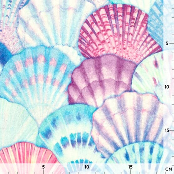 Strandtuch Frottee Muscheln Multicolour Light Lavendel1