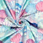 Strandtuch Frottee – Muscheln – Multicolour Light Lavendel