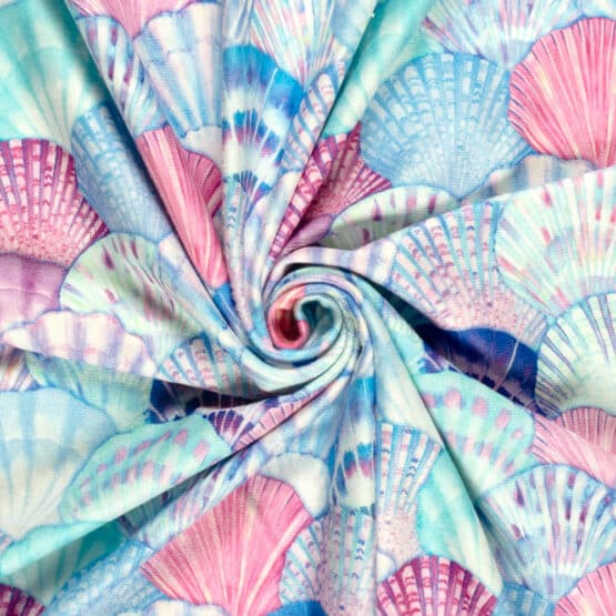 Strandtuch Frottee Muscheln Multicolour Light Lavendel2