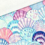 Strandtuch Frottee – Muscheln – Multicolour Light Lavendel