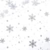 Tuellstoff Weiss Silberglitzer Schneeflocken