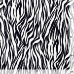 Viskose - Zebra - Staubweiß/Schwarz