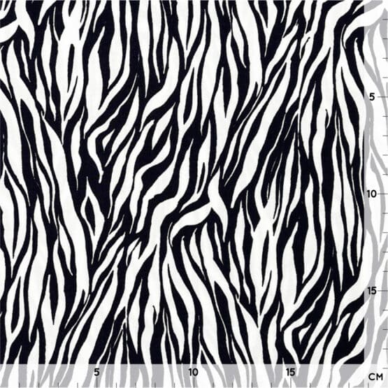Viskose - Zebra - Staubweiß/Schwarz