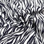Viskose - Zebra - Staubweiß/Schwarz