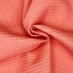 Waffelpique – Dunkle Koralle