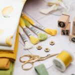 DIY Stoffmix - Schere - Stempel - Sticktwist - Knopf