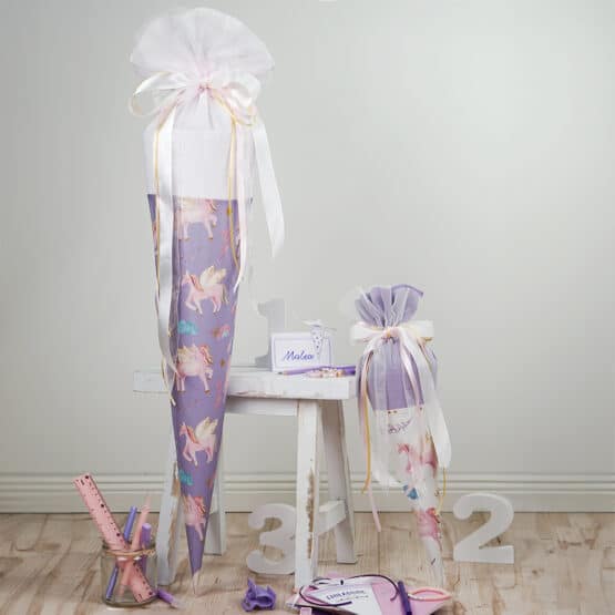 Diy Stoffe Inspiration 574v Schultuete Flying Unicorns Bastelvorlage