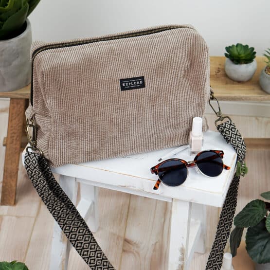 Diy Stoffe Inspiration 575a Umhaengetasche Cord Smoky Beige