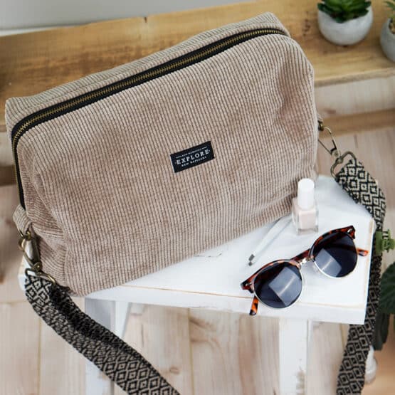 Diy Stoffe Inspiration 575b Umhaengetasche Cord Smoky Beige