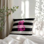 Leichter Canvas – Blockstreifen Dunkles Staubweiss Schwarz Mu