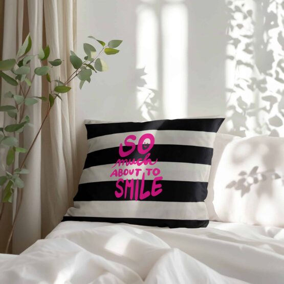 Leichter Canvas – Blockstreifen Dunkles Staubweiss Schwarz Mu