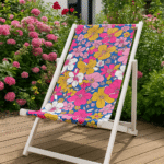 Liegestuhl Beschichtete Baumwolle Retro Blumen Ki