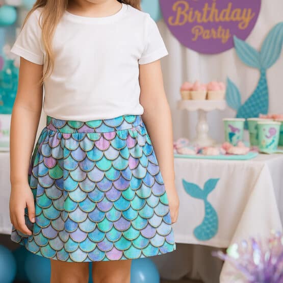Rock Baumwollstoff Mermaid Scales Multicolor